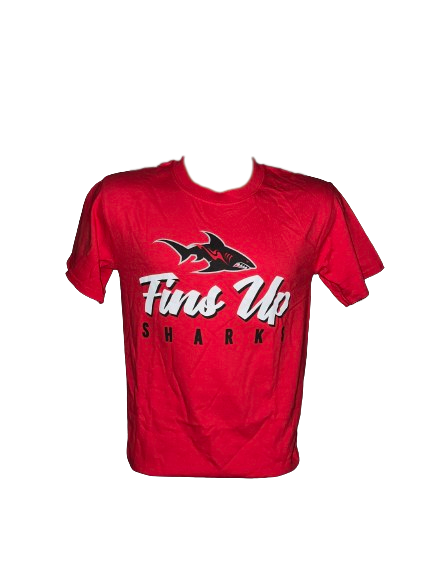 Red Fins Up Tee
